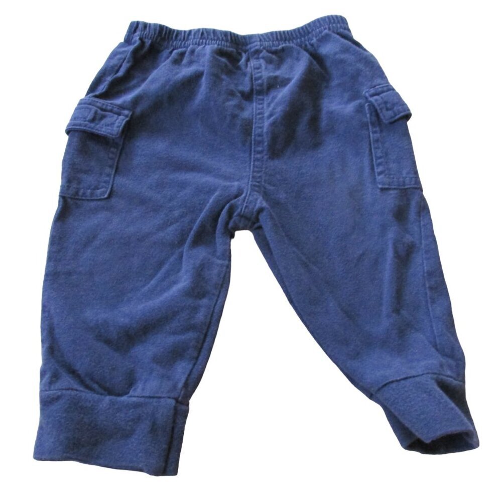 Okie Dokie Pull On Sweatpants Infant Boys Size 3-6M Navy Blue Elastic Joggers